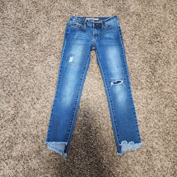 Lots of 2 Matilda Jane Telephone Novelty Fabric Pattern Skirt Joe's Jeans size10 - Picture 2 of 14